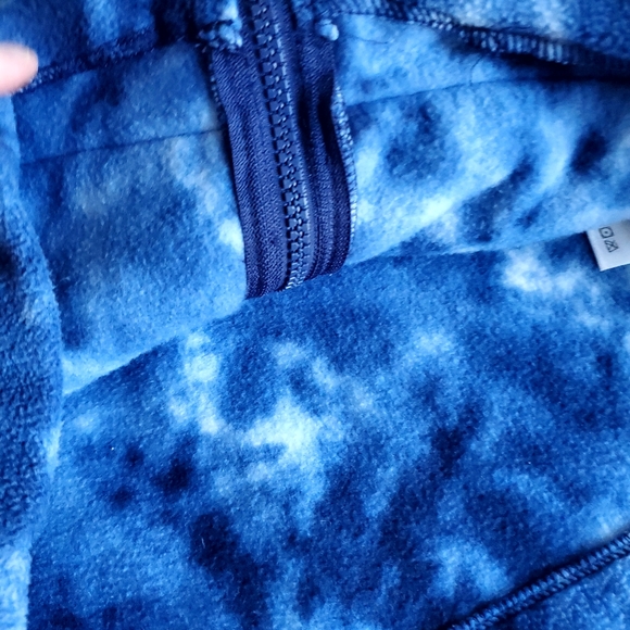 Eddie Bauer Kid's  Blue Tie Dye Fleece  Sweatshirt Jacket Size Medium 10/12 - Picture 6 of 7